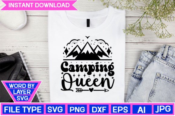 Camping Queen Retro Design
