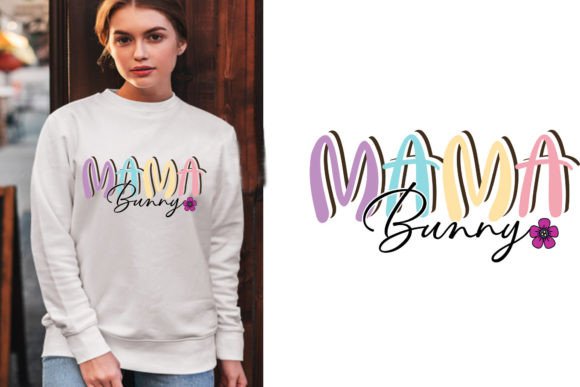 Easter Retro MAMA BUNNY T-shirt Design