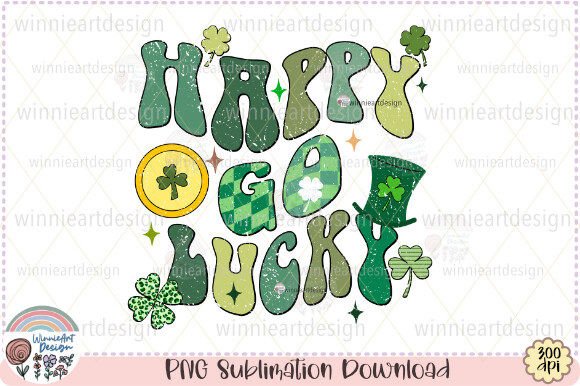 Happy Go Lucky Retro St Patricks Day PNG Review