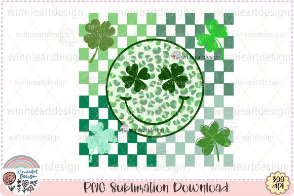 Retro St Patricks Smiley Face Shamrock Review