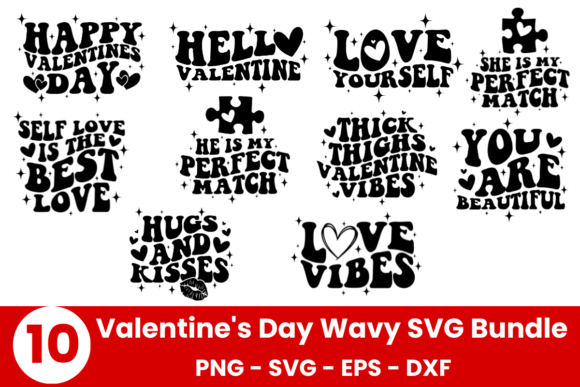 Review: 10 Valentines Day Wavy SVG Bundle