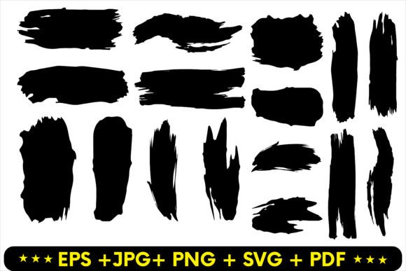 Vintage Retro Ink Paint Brush Stroke Shape Review